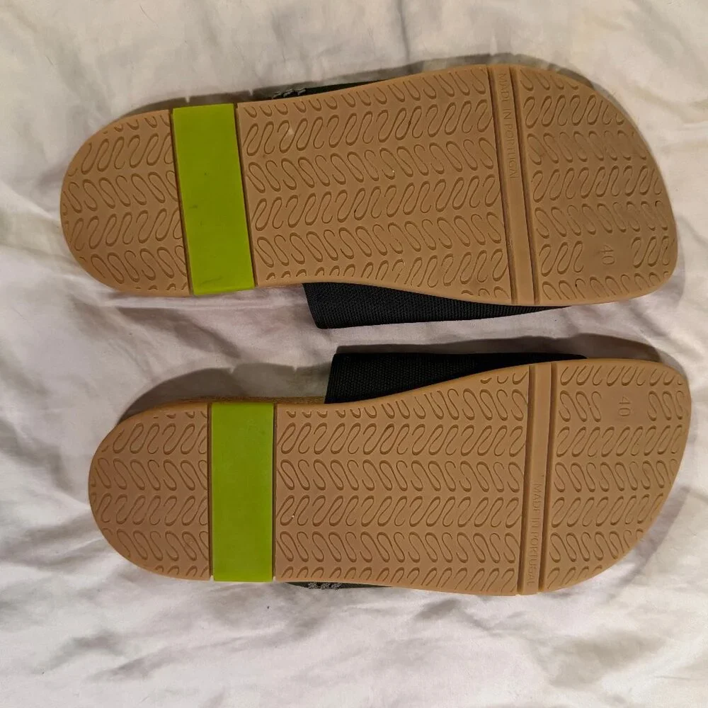 Message Shaw Classic Slide Gwyneth Paltrow olive slip-on cork sandals sz 40 - Picture 5 of 8